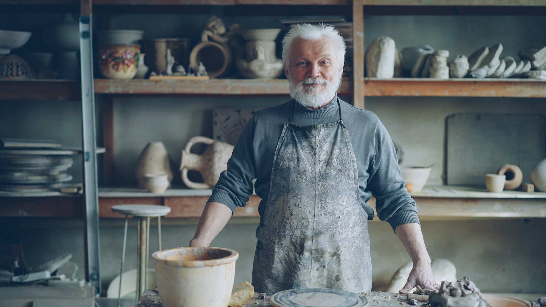 A small business owner in his workshop